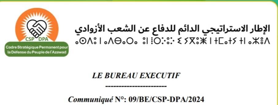 الإطار الاستراتيجي الدائم للدفاع عن شعب أزواد يرد على التصريحات الدولية بشأن اشتباكات تينزاواتين